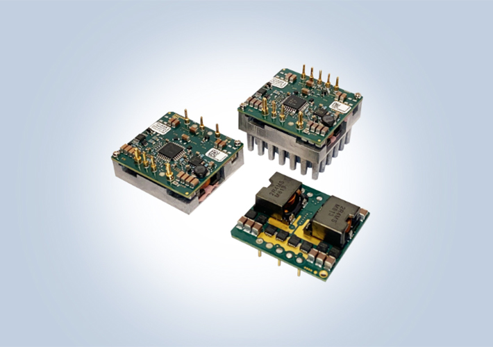 foto Convertidores CC-CC 1/16th brick de 400 W y 60 A con límite de corriente ajustable.